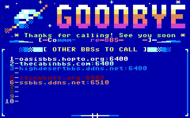 The new goodbye screen
