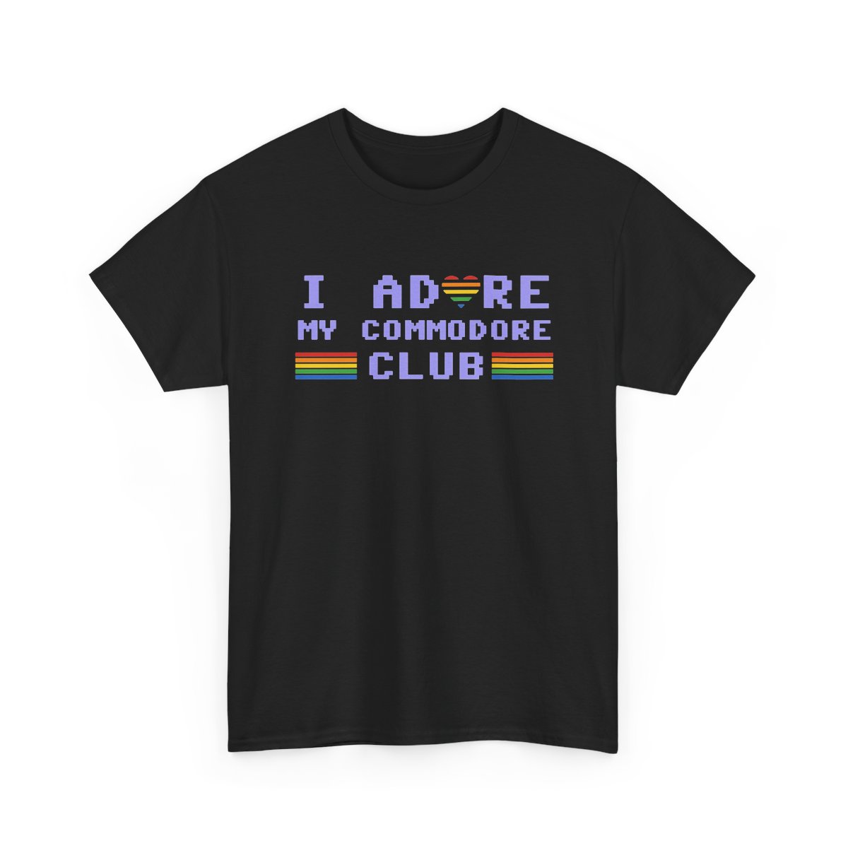 The club tee in black: I adore my Commodore club, in C64 screen letters