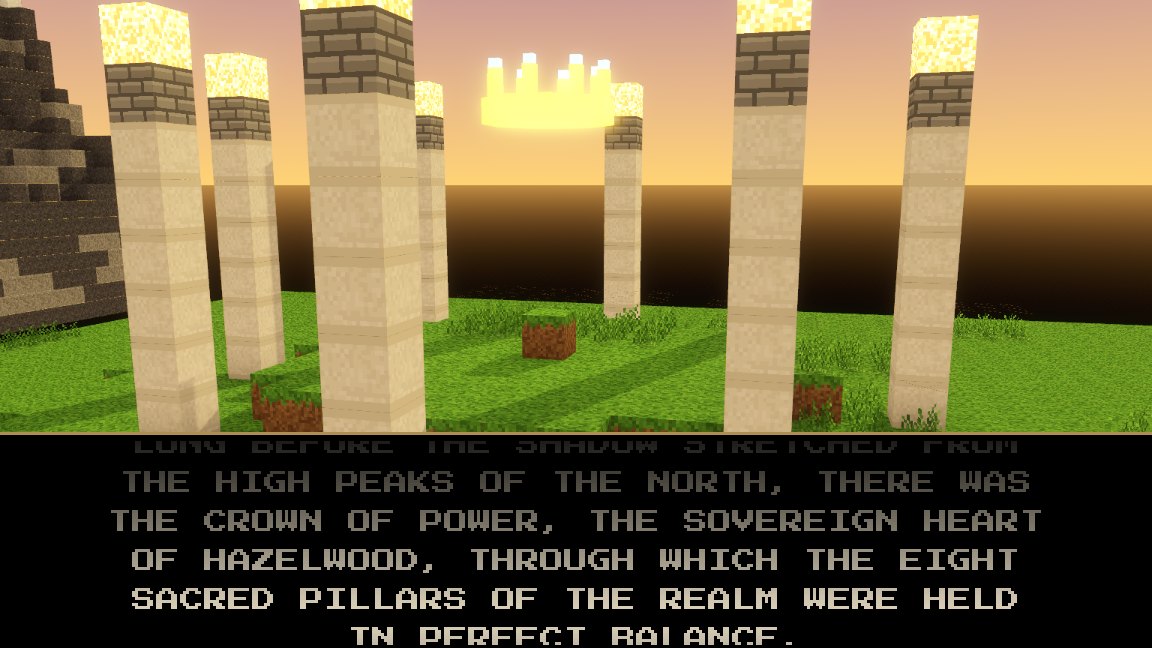 The prologue rises over the story's scenes