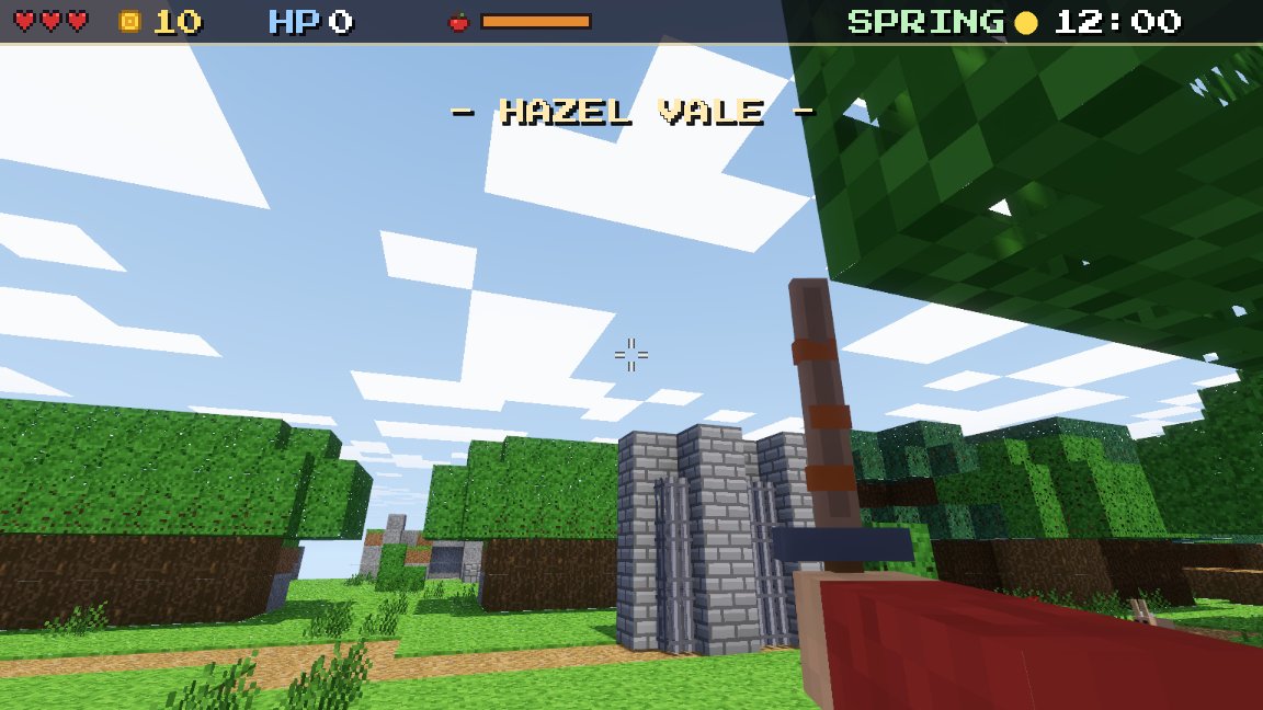 Out in the Vale in first person, under the sky