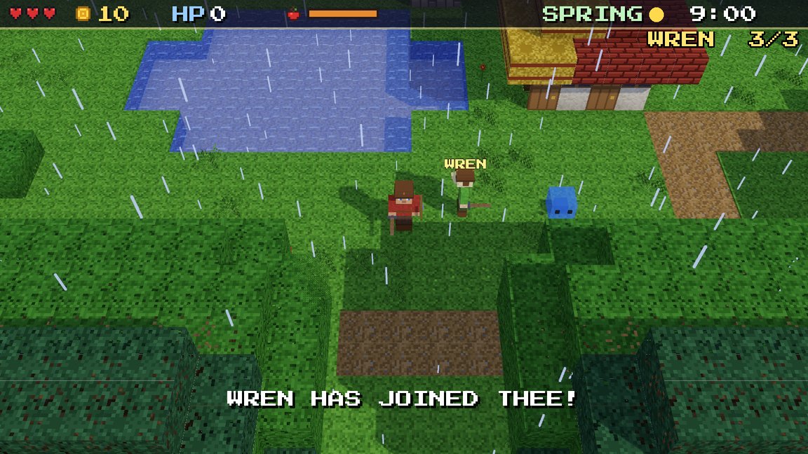 Playing together: a second hero joins, and a slime had better watch out